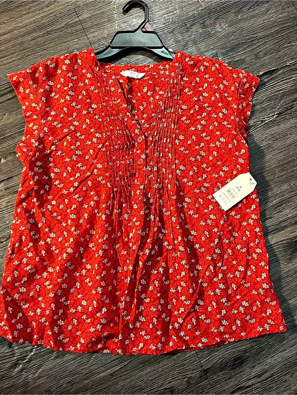 The Children's Place Floral Girls' Dress in Red & White Size Small NWT